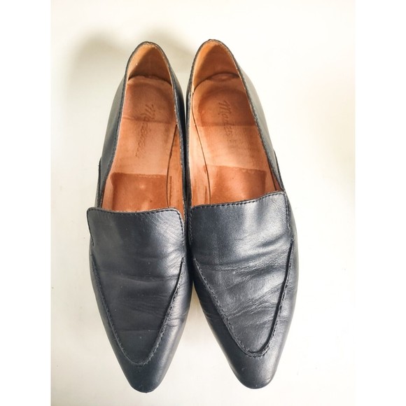 Madewell Frances Skimmer Leather Pointed Toe Slip On Loafers Shoes Black Sz 7.5 - Picture 6 of 11